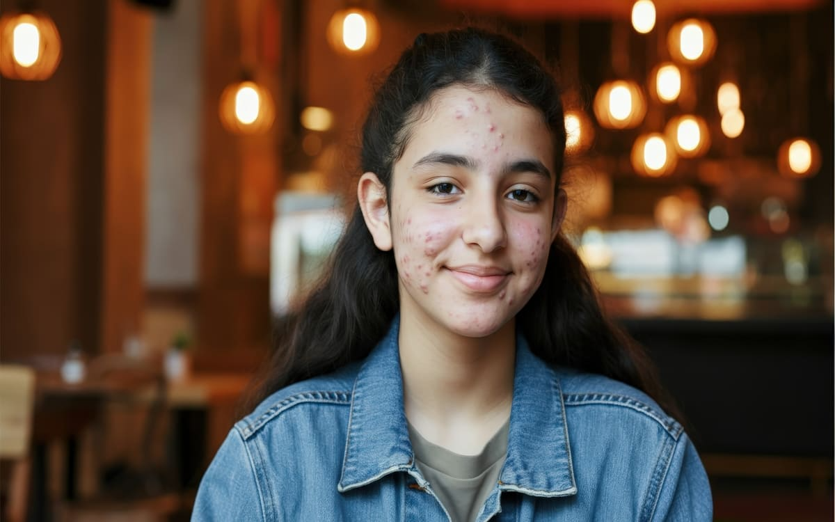Indian-girl-with-facial-acne